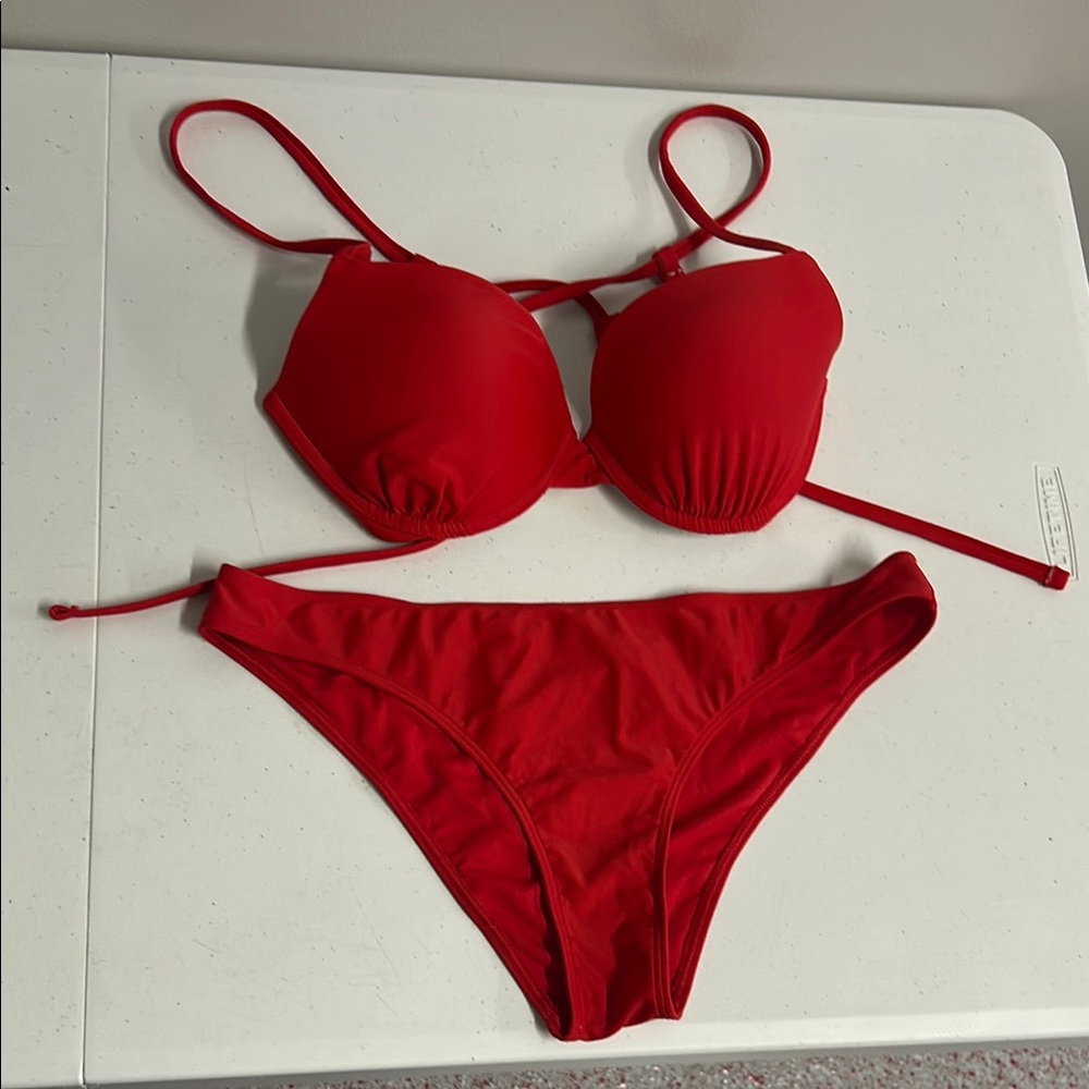 Hollister Bold Red Bikini Set